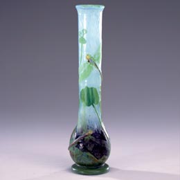 ドーム　蜻蛉・水草文花器